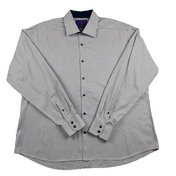 Curtis Brandon Long Sleeve Button Up Check White/Blue/Red-XL - Picture 2 of 12